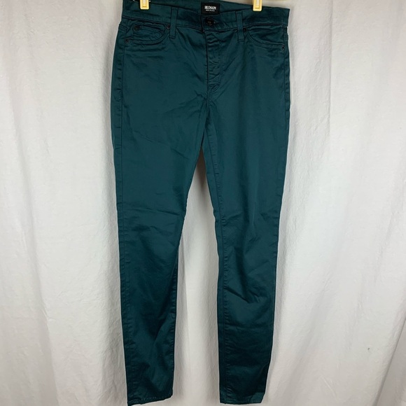 Hudson mid rise nico blue/green jeans - Picture 1 of 7